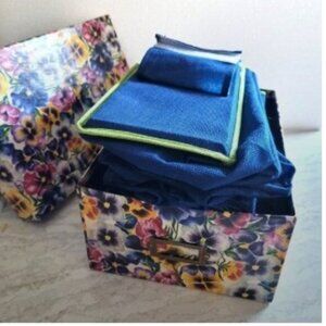 Hanging Shoe Closet Organizer | 10-Shelf | Side Pockets | Blue/Green w/Gift